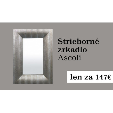 Strieborné zrkadlo Ascoli
